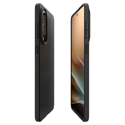 Etui til Samsung Galaxy S25 Edge S937, Spigen, Liquid Air, Mat Sort ACS09420