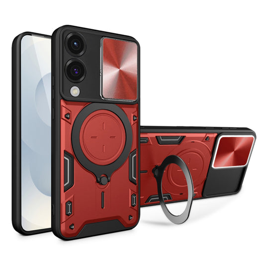 Cover til Samsung Galaxy S25 Edge S937, Techsuit, CamGuard Pro, Rød