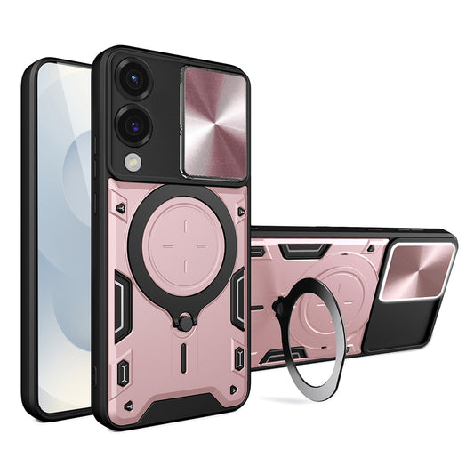 Cover til Samsung Galaxy S25 Edge S937, Techsuit, CamGuard Pro, Lyserød Guld