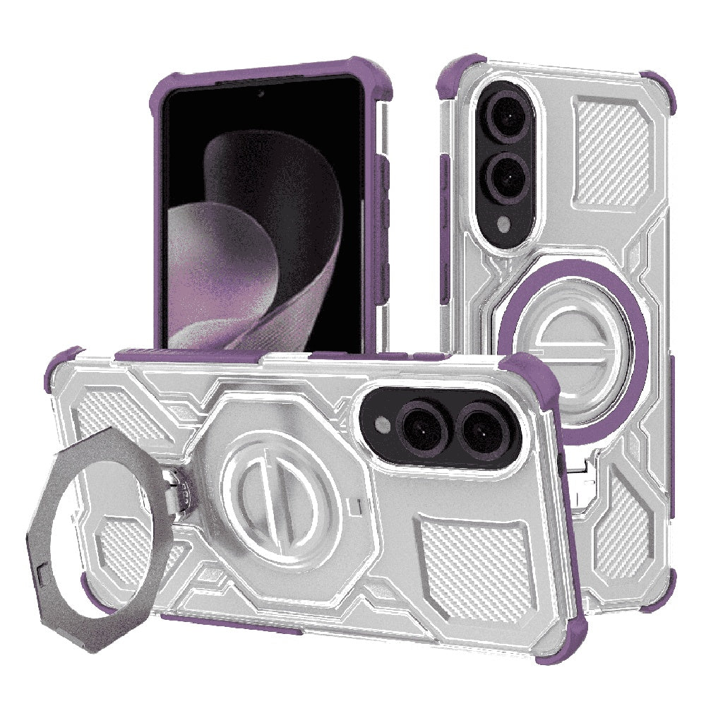 Cover til Samsung Galaxy S25 Edge S937, Techsuit, Carbon Shield Pro, Lilla
