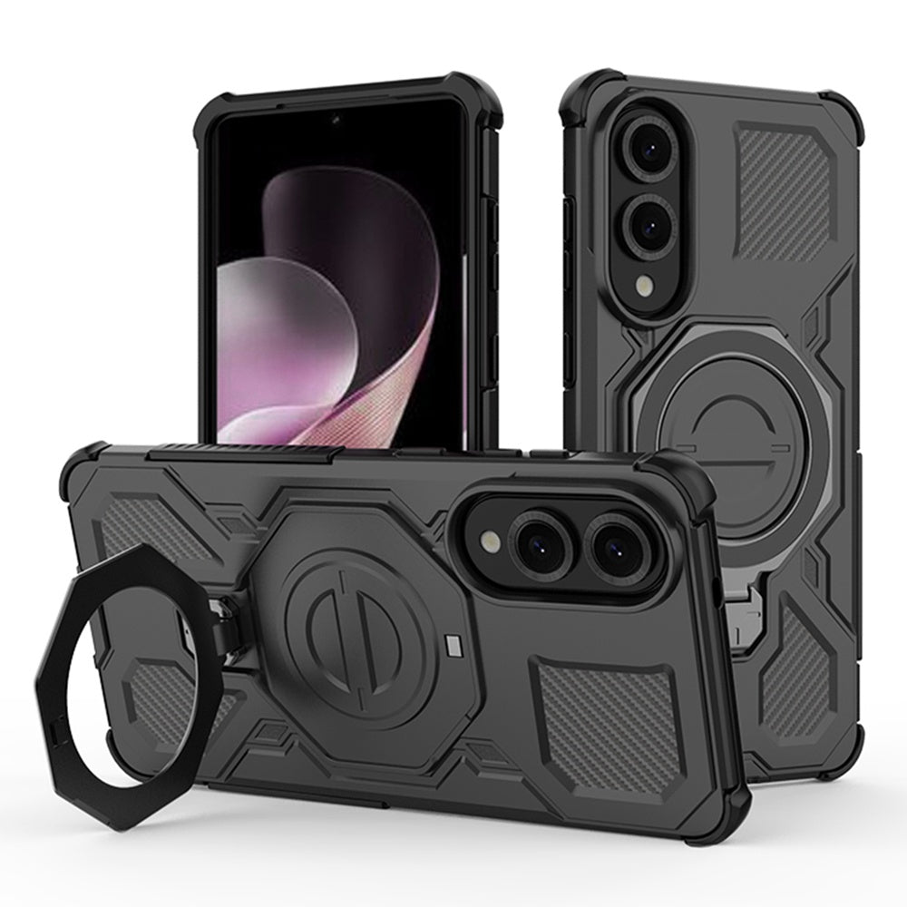 Cover til Samsung Galaxy S25 Edge S937, Techsuit, Carbon Shield Pro, Sort