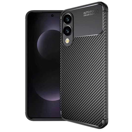 Cover til Samsung Galaxy S25 Edge S937, Techsuit, CarbonFiber, Sort
