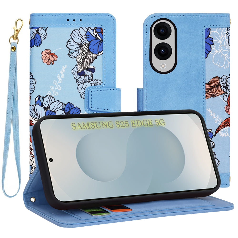 Cover til Samsung Galaxy S25 Edge S937, Techsuit, FlipCraft, Blå