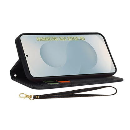 Cover til Samsung Galaxy S25 Edge S937, Techsuit, FlipCraft, Sort