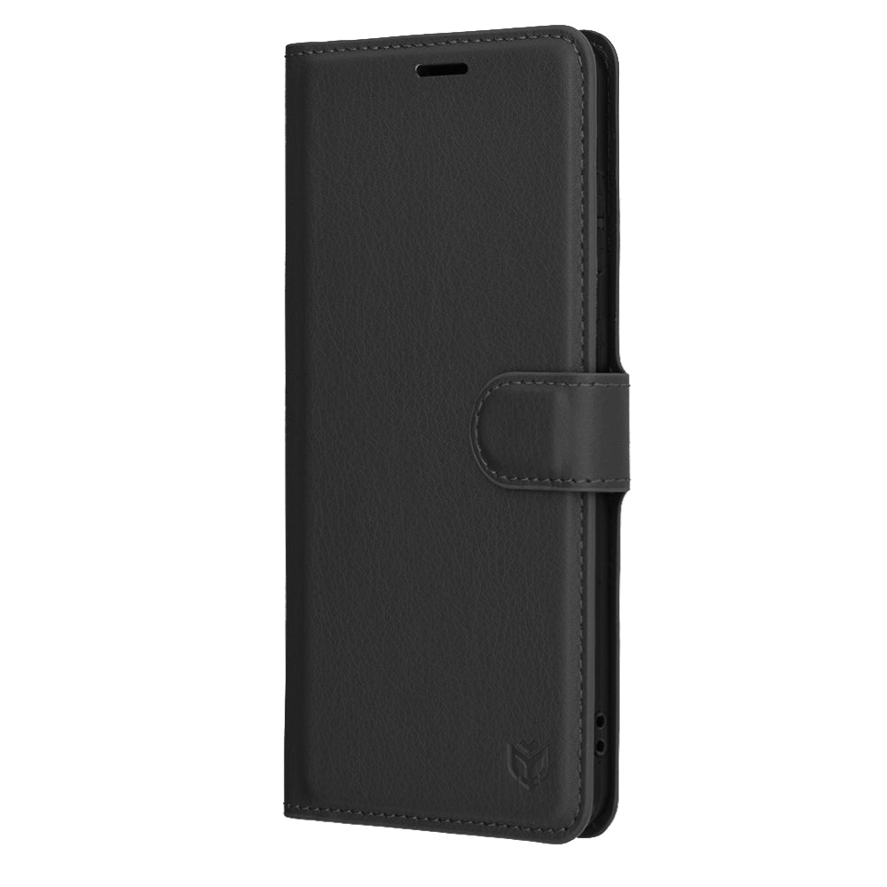 Cover til Samsung Galaxy S25 Edge S937, Techsuit, Leather Folio, Sort