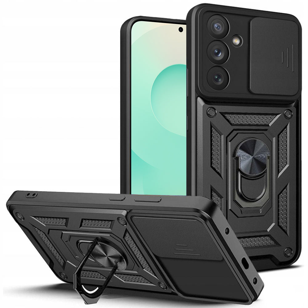Cover til Samsung Galaxy S25 FE, Techsuit, CamShield, Sort