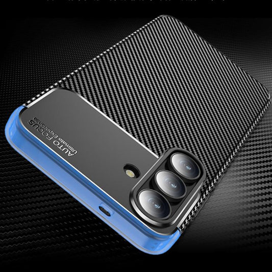 Cover til Samsung Galaxy S25 FE, Techsuit, CarbonFiber, Sort