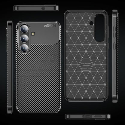 Cover til Samsung Galaxy S25 FE, Techsuit, CarbonFiber, Sort