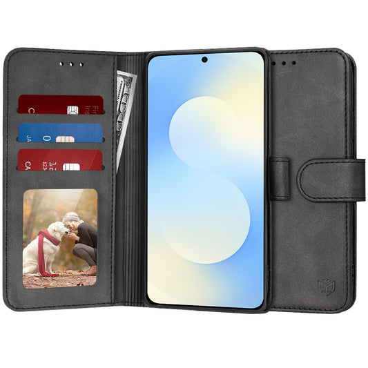 Cover til Samsung Galaxy S25 FE, Techsuit, Diary Book, Sort