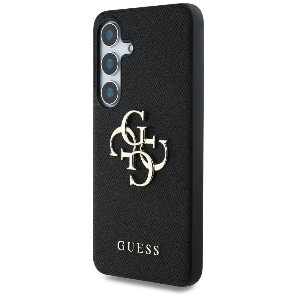 Etui til Samsung Galaxy S25+ S936, Guess, 4G Grained Big and Classic Logo, Sort
