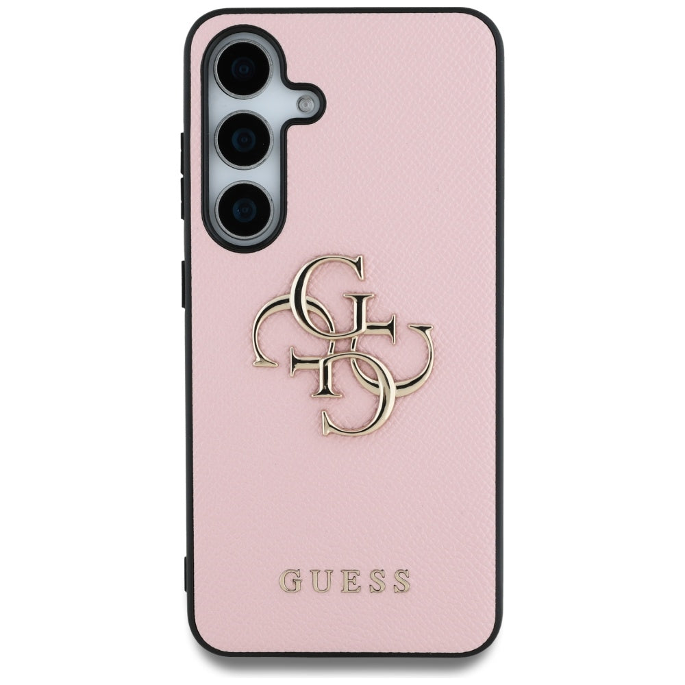 Etui til Samsung Galaxy S25+ S936, Guess, 4G Grained Big and Classic Logo, Pink