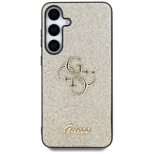 Etui til Samsung Galaxy S25+ S936, Guess, Glitter Big 4G Script, Guld