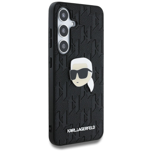 Etui til Samsung Galaxy S25+ S936, Karl Lagerfeld, Monogram Karl's Head, Sort