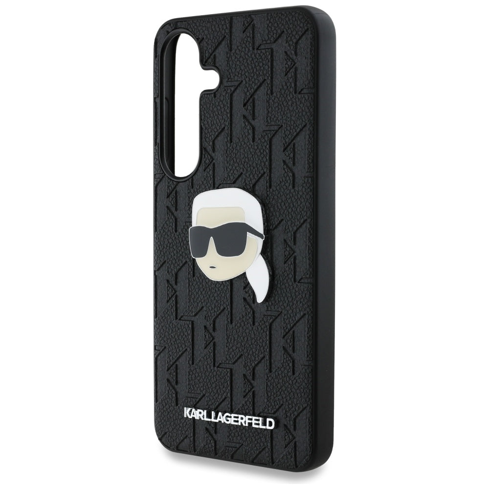 Etui til Samsung Galaxy S25+ S936, Karl Lagerfeld, Monogram Karl's Head, Sort