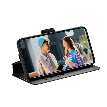 Etui til Samsung Galaxy S25+ S936, PanzerGlass, Care Feature Kickstand Wallet, Sort