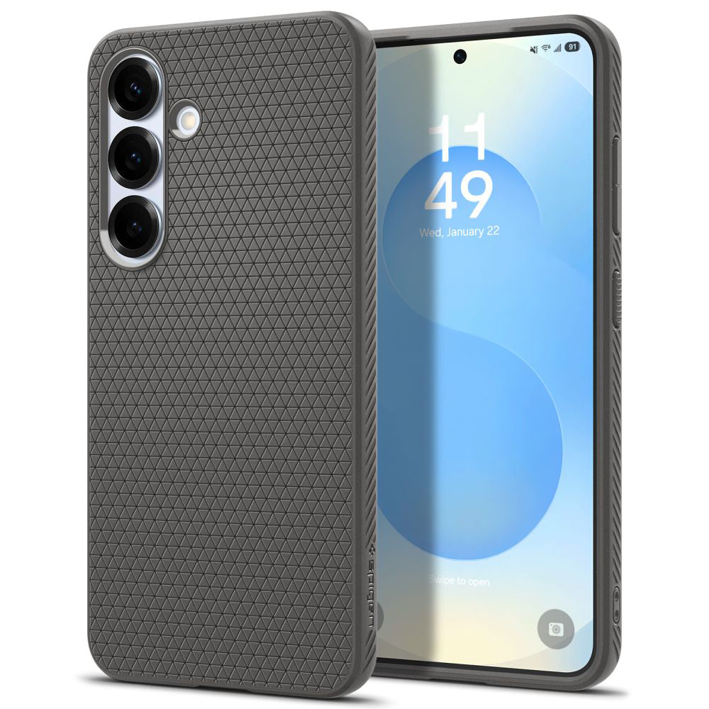 Cover til Samsung Galaxy S25+ S936, Spigen, Liquid Air, Grå ACS08980