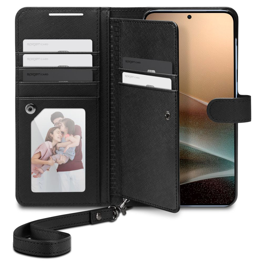 Etui til Samsung Galaxy S25+ S936, Spigen, Wallet S, Sort ACS09125