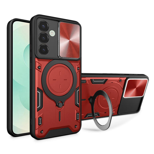 Cover til Samsung Galaxy S25+ S936, Techsuit, CamGuard Pro, Rød