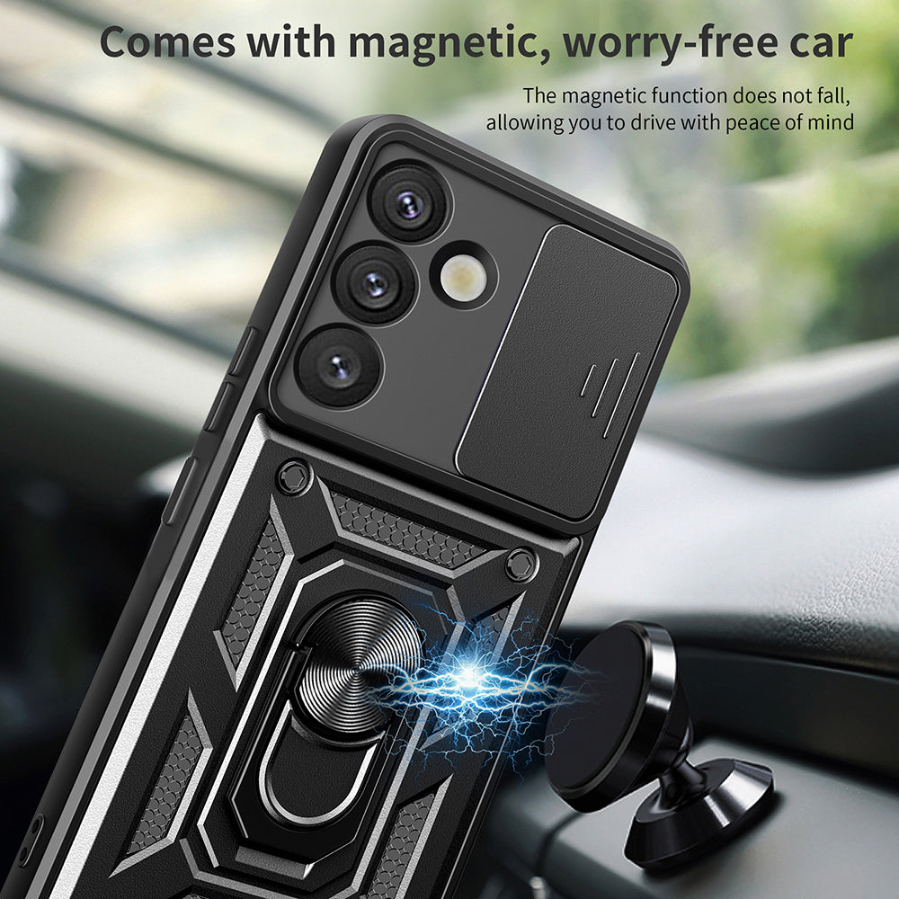 Cover til Samsung Galaxy S25+ S936, Techsuit, CamShield, Sort
