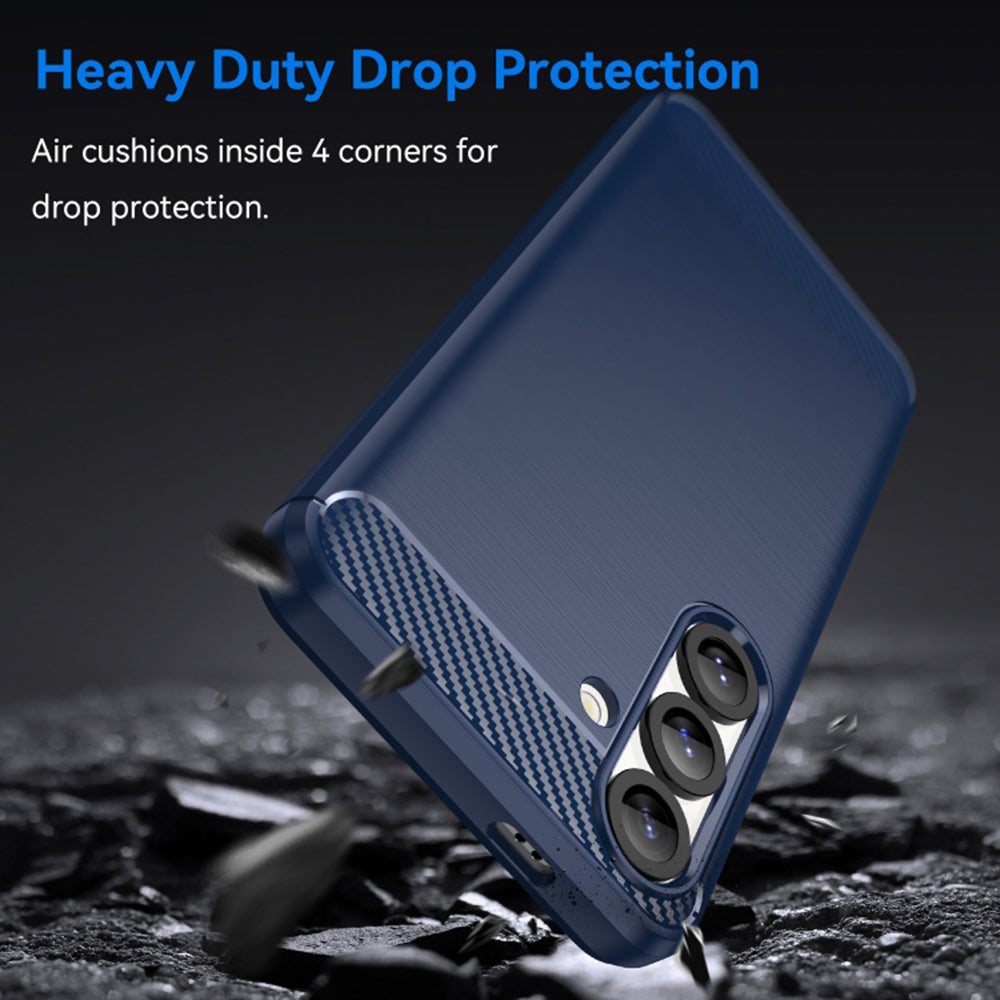 Cover til Samsung Galaxy S25+ S936, Techsuit, Carbon, Blå