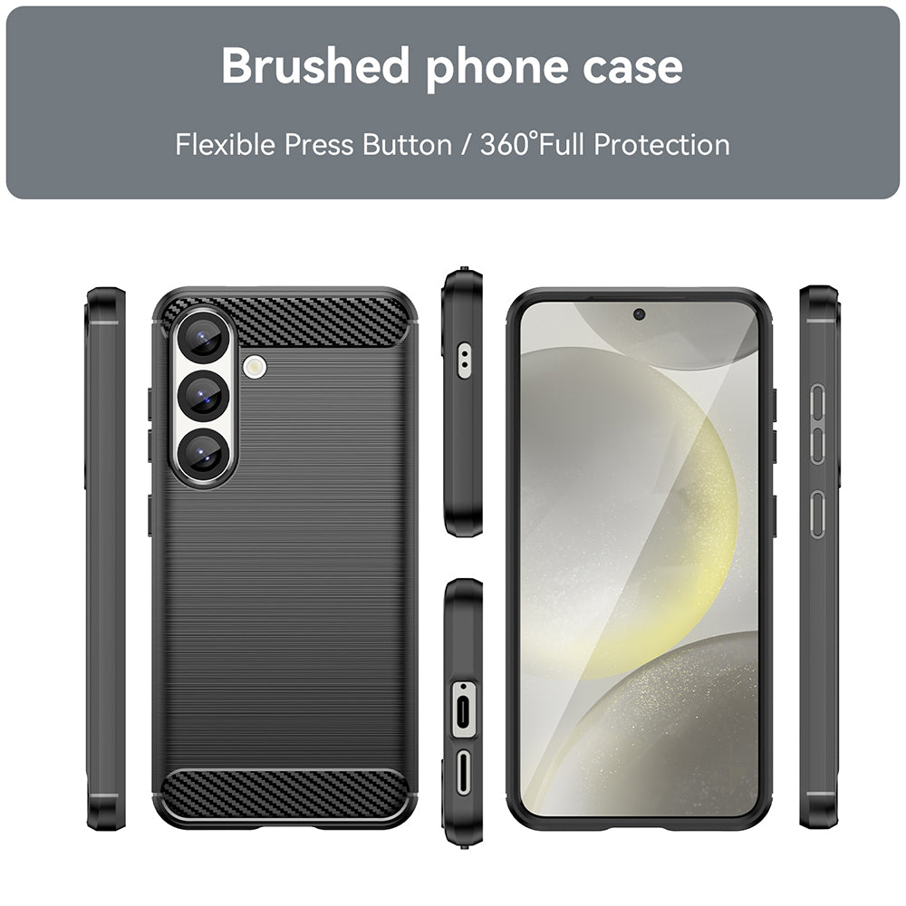 Cover til Samsung Galaxy S25+ S936, Techsuit, Carbon, Sort