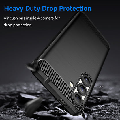 Cover til Samsung Galaxy S25+ S936, Techsuit, Carbon, Sort