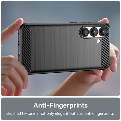 Cover til Samsung Galaxy S25+ S936, Techsuit, Carbon, Sort
