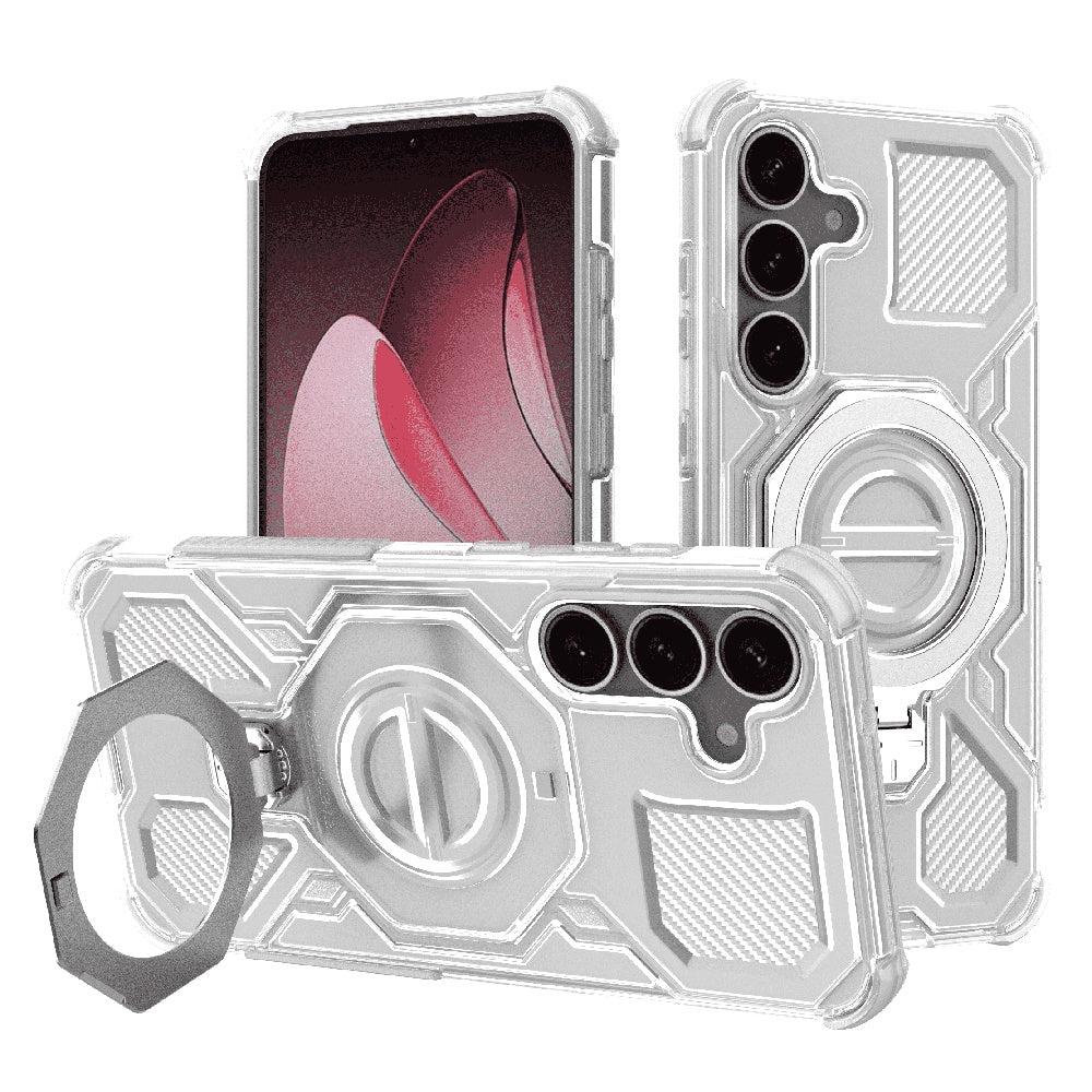 Cover til Samsung Galaxy S25+ S936, Techsuit, Carbon Shield Pro, Hvid