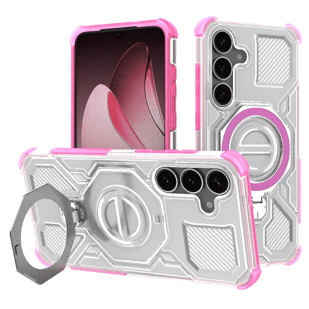 Cover til Samsung Galaxy S25+ S936, Techsuit, Carbon Shield Pro, Pink