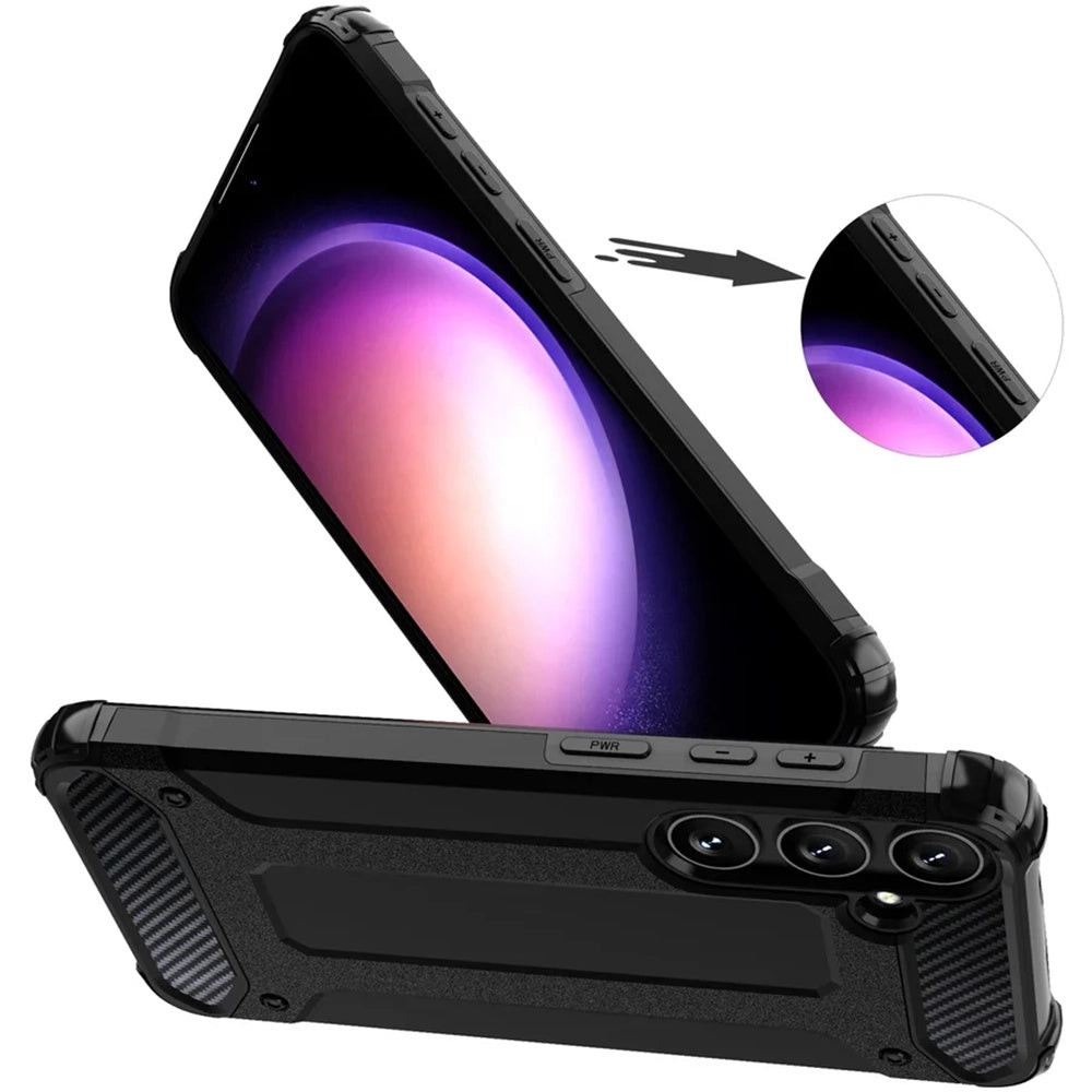 Cover til Samsung Galaxy S25+ S936, Techsuit, Hybrid Armor, Sort
