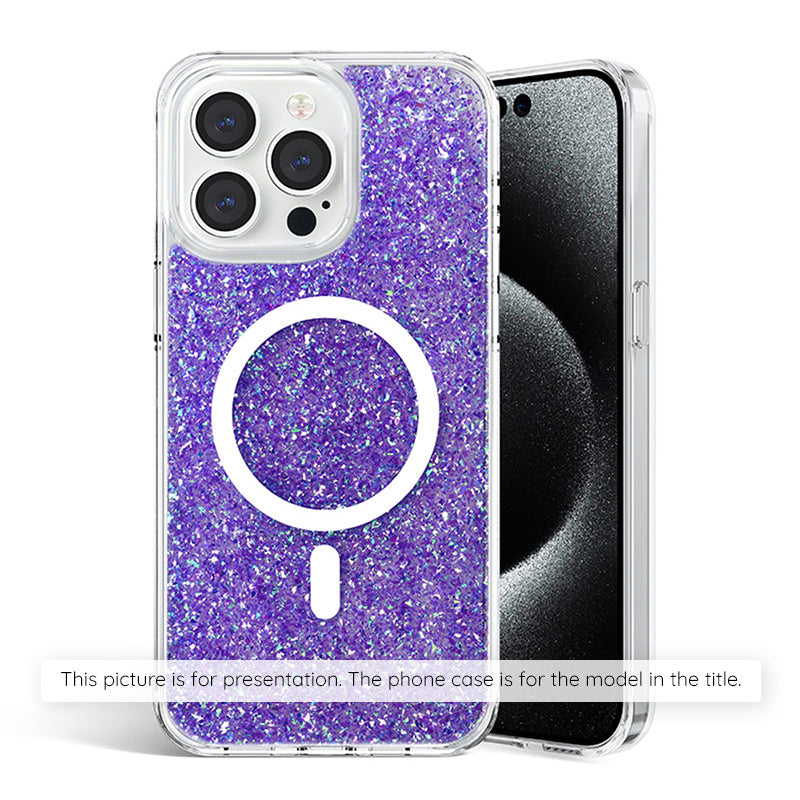 Cover til Samsung Galaxy S25+ S936, Techsuit, Glitrende Glitter, Lilla