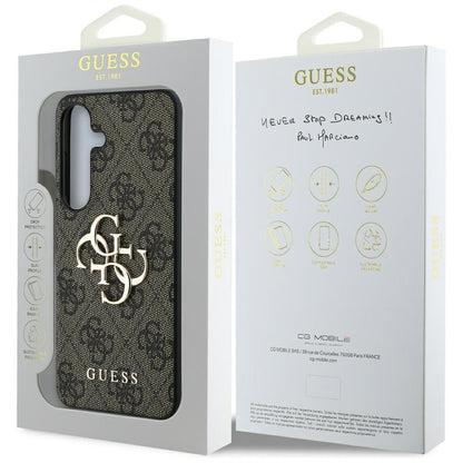 Etui til Samsung Galaxy S25 S931, Guess, 4G Big Logo, Brun