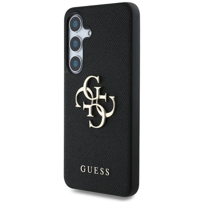 Etui til Samsung Galaxy S25 S931, Guess, 4G Grained Big and Classic Logo, Sort