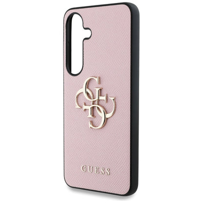 Etui til Samsung Galaxy S25 S931, Guess, 4G Grained Big and Classic Logo, Pink