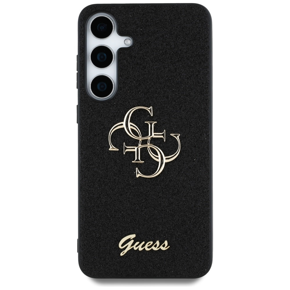 Etui til Samsung Galaxy S25 S931, Guess, Glitter Big 4G Script, Sort