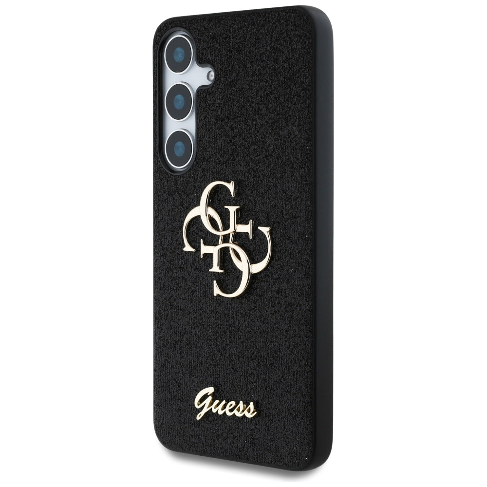 Etui til Samsung Galaxy S25 S931, Guess, Glitter Big 4G Script, Sort