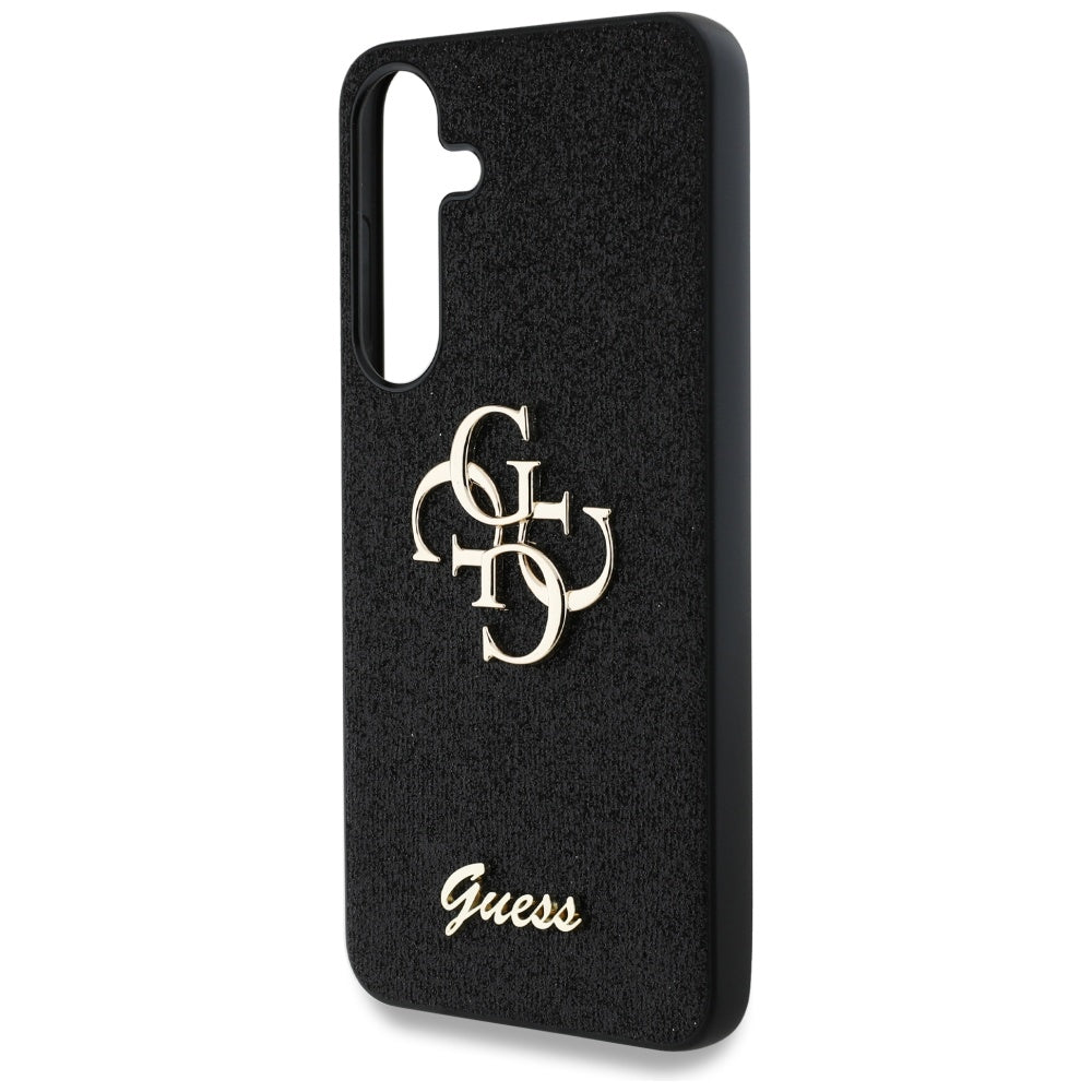 Etui til Samsung Galaxy S25 S931, Guess, Glitter Big 4G Script, Sort