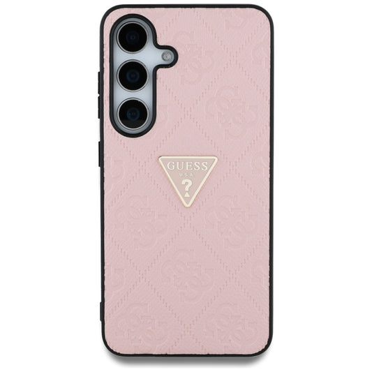 Etui til Samsung Galaxy S25 S931, Guess, Grained Hot Stamp 4G Triangle, Pink