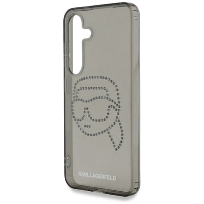 Etui til Samsung Galaxy S25 S931, Karl Lagerfeld, IML Rhinestones Karl's Head, Sort