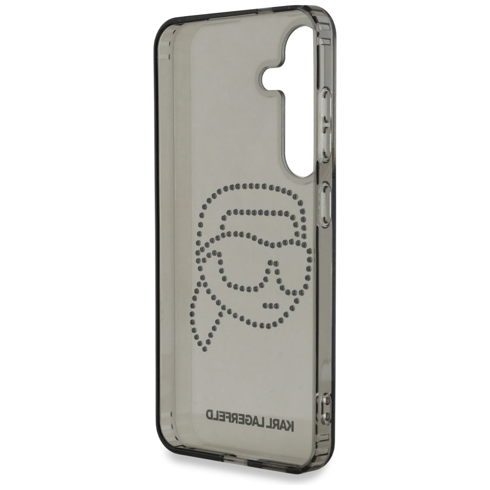 Etui til Samsung Galaxy S25 S931, Karl Lagerfeld, IML Rhinestones Karl's Head, Sort