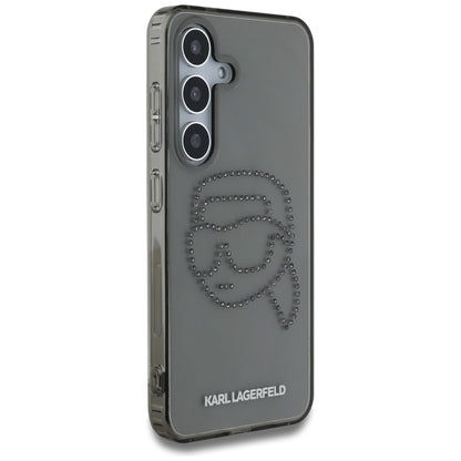 Etui til Samsung Galaxy S25 S931, Karl Lagerfeld, IML Rhinestones Karl's Head, Sort