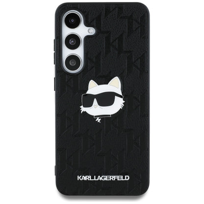Etui til Samsung Galaxy S25 S931, Karl Lagerfeld, Monogram Choupette's Head, Sort