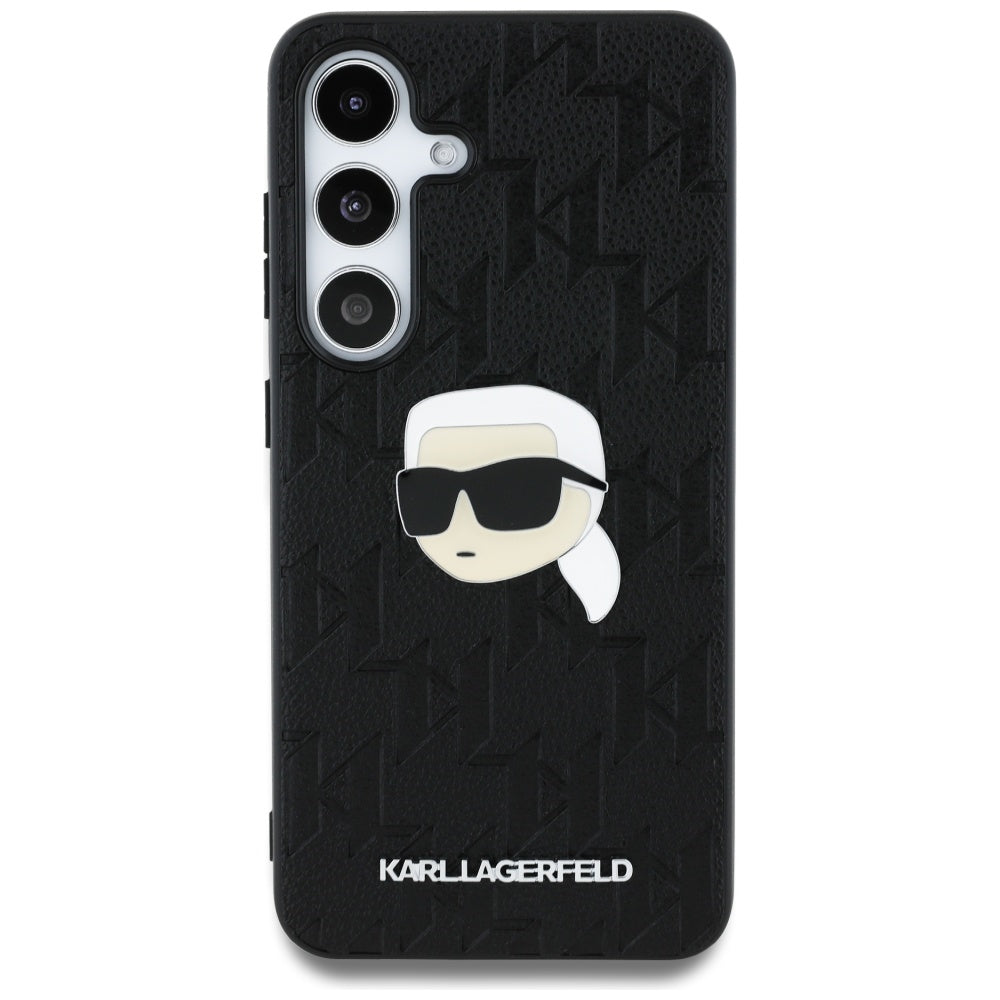 Etui til Samsung Galaxy S25 S931, Karl Lagerfeld, Monogram Karl's Head, Sort
