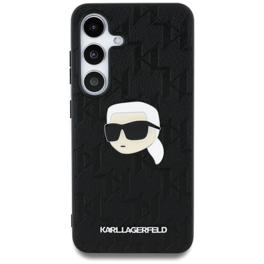 Etui til Samsung Galaxy S25 S931, Karl Lagerfeld, Monogram Karl's Head, Sort