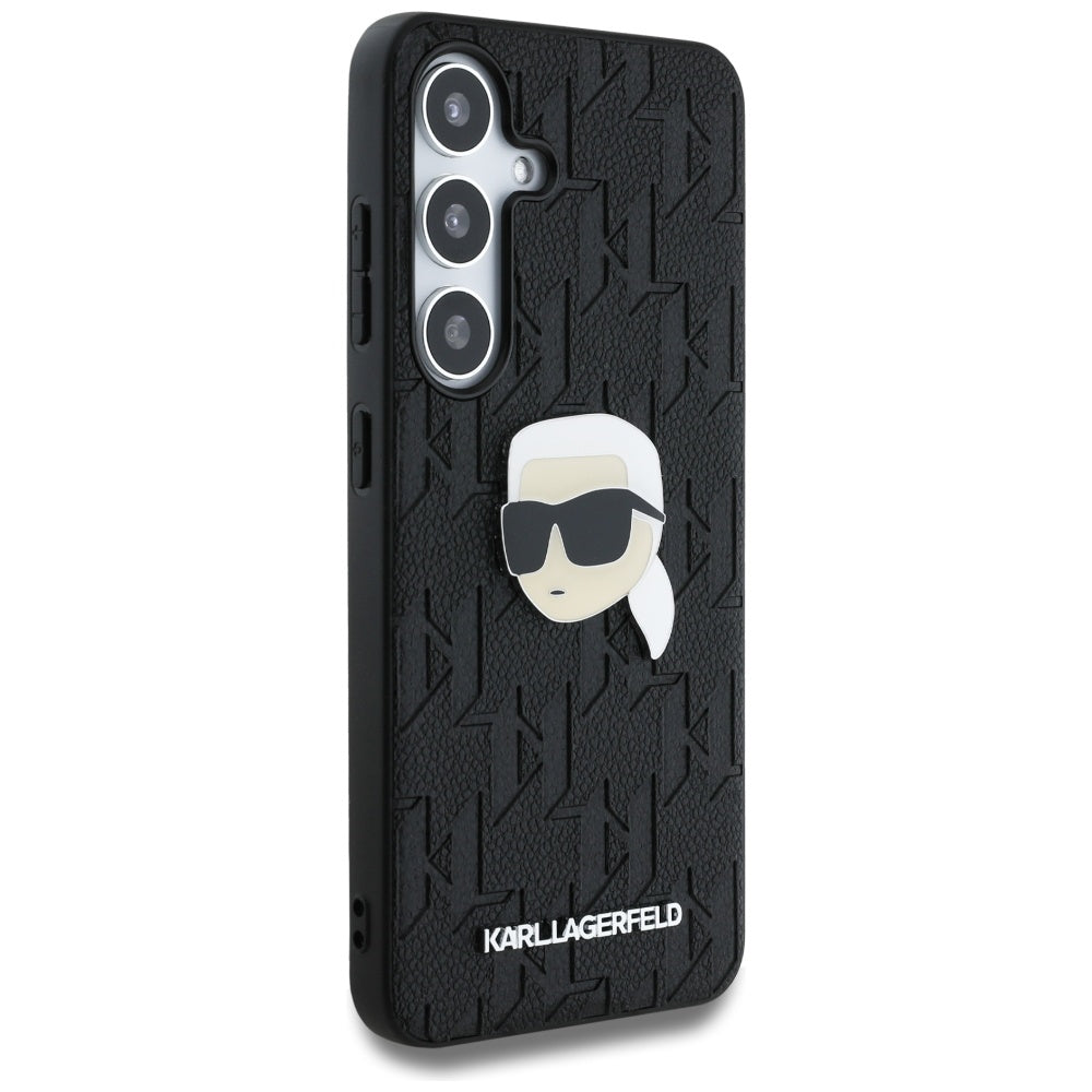 Etui til Samsung Galaxy S25 S931, Karl Lagerfeld, Monogram Karl's Head, Sort