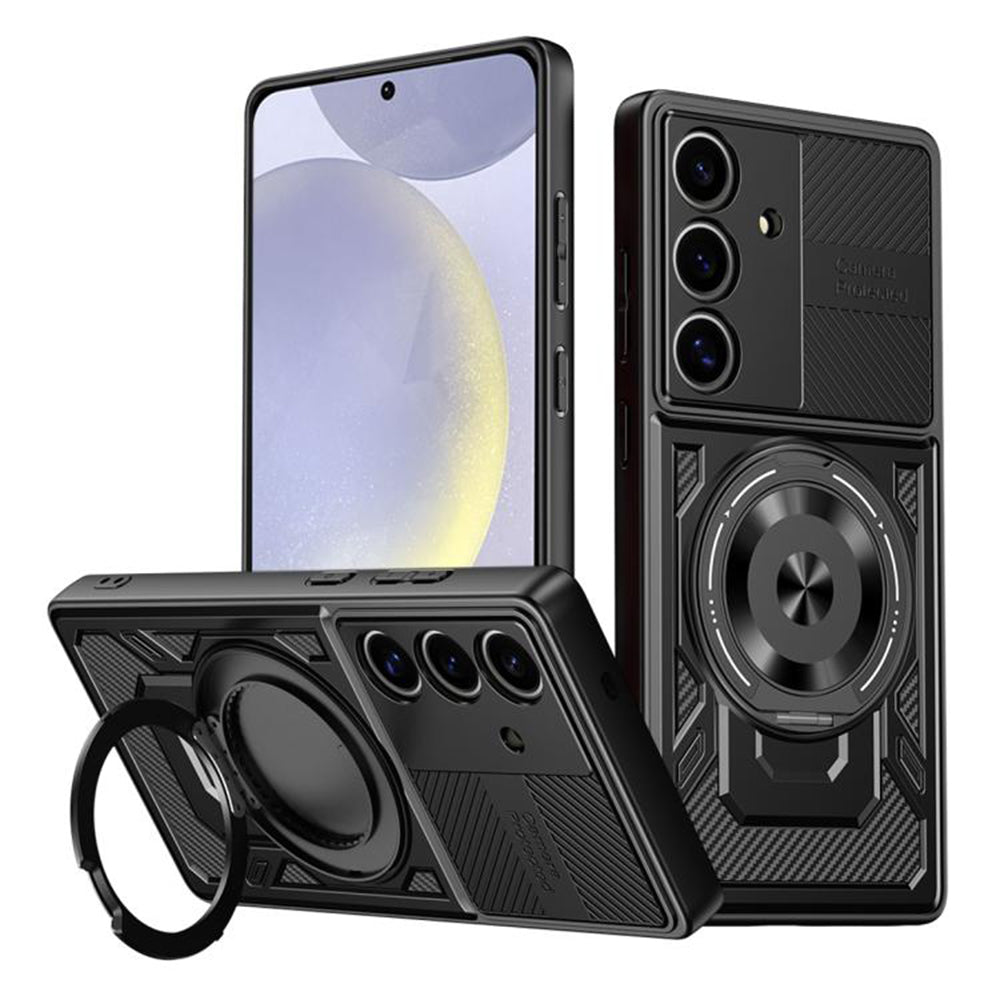 Cover til Samsung Galaxy S25 S931 / S24 S921, Techsuit, RuggedCam, Sort