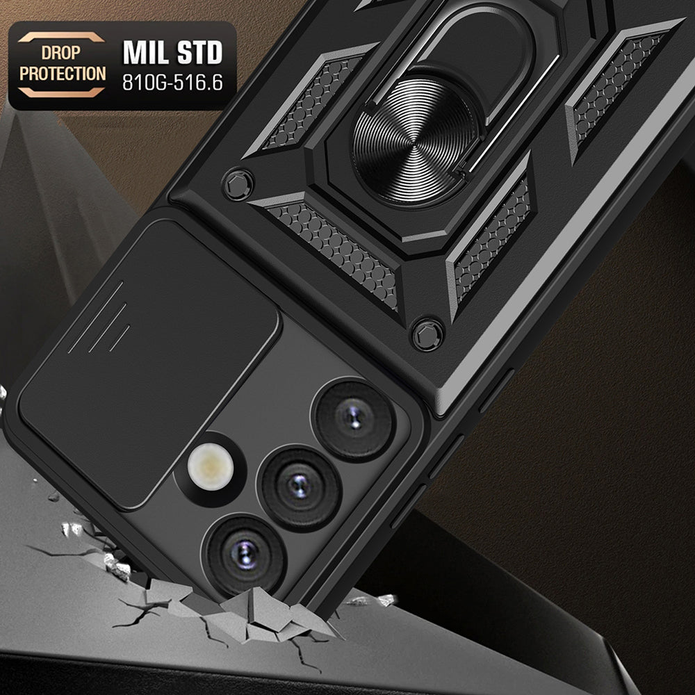 Cover til Samsung Galaxy S25 S931, Techsuit, CamShield, Sort