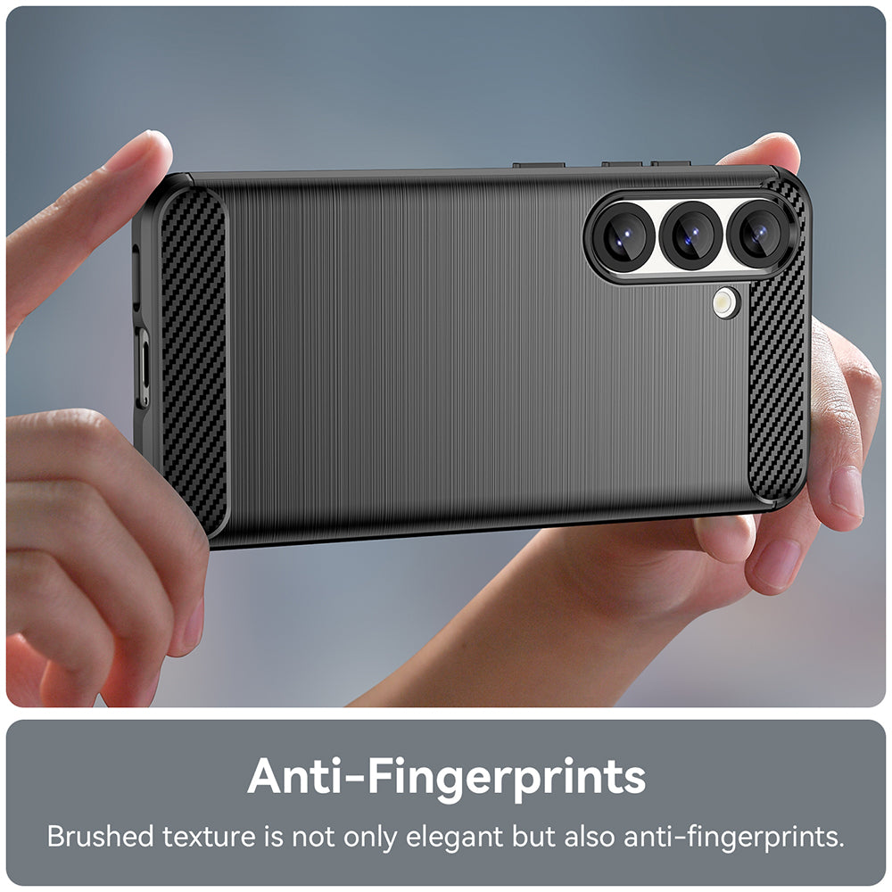 Cover til Samsung Galaxy S25 S931, Techsuit, Carbon, Sort