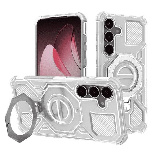 Cover til Samsung Galaxy S25 S931, Techsuit, Carbon Shield Pro, Hvid
