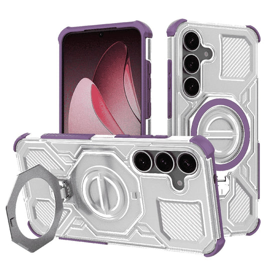 Cover til Samsung Galaxy S25 S931, Techsuit, Carbon Shield Pro, Lilla